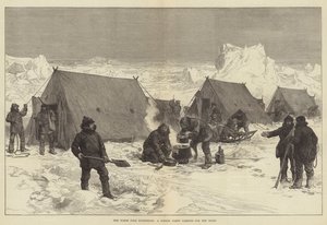 Expédition au pôle Nord, un groupe de traîneaux campant pour la nuit - Alfred William Hunt