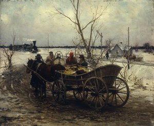 Rencontre du train - Alfred von Wierusz Kowalski