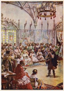 Gil Vicente à la cour du roi Manuel Ier du Portugal - Alfredo Roque Gameiro