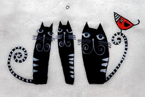 3 chats de Cracovie, 2019 (photographie) - Alice Gur-Arie
