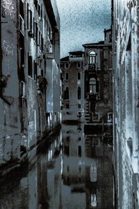 Matin calme, Venise, 2019 (photographie peinte à la main)