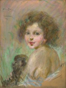 Enfant avec singe - Alice Pike Barney