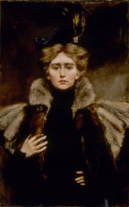Natalie en cape de fourrure - Alice Pike Barney