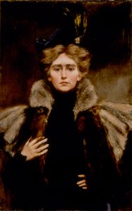Natalie en cape de fourrure, 1897 - Alice Pike Barney