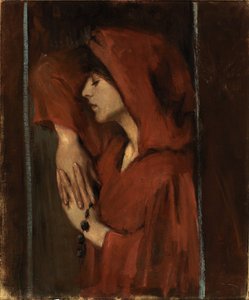 Femme à la capuche rouge, fin 19e-début 20e siècle