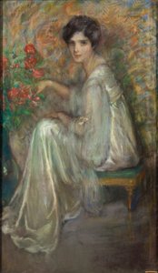 Jeune femme avec des roses - Alice Pike Barney
