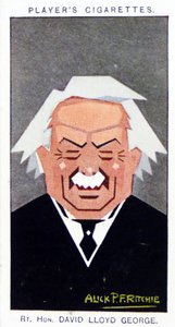 Carte de cigarette Player de 1926 représentant : David Lloyd George