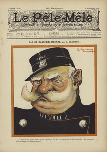 Pas de rassemblements. Illustration pour Le Pêle-Mêle, 1902 - Aline Clement