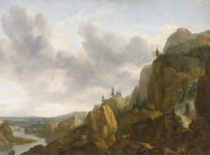 Paysage de montagne du nord avec cascade