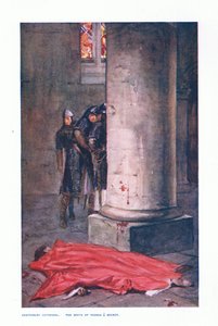 Cathédrale de Canterbury : La mort de Thomas A Beckett, illustration de 