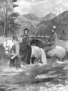 Sa Majesté et le Prince Consort traversant le Garry, 25 septembre 1844 - Allan Stewart