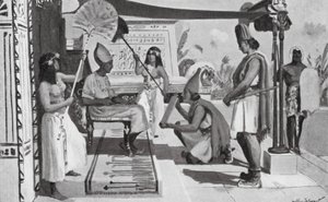 Ramsès II recevant une copie de son traité avec les Hittites - Allan Stewart