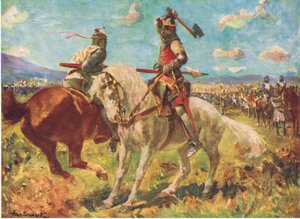 Le combat entre le roi Robert le Bruce et Sir Henry de Bohun à Bannockburn - Allan Stewart
