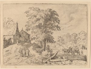 Chariot avec deux chevaux de trait - Allart van Everdingen