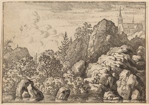 Église sur une colline - Allart van Everdingen