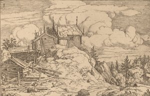 Hamlet sur une colline - Allart van Everdingen