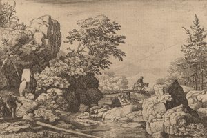 Cavalier sur un pont, probablement vers 1645-1656 - Allart van Everdingen