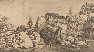 Cavalier sur un pont de pierre, probablement vers 1645-1656 - Allart van Everdingen