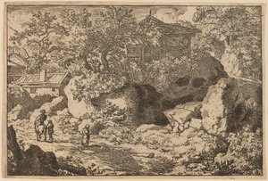Paysanne à cheval, probablement vers 1645-1656 - Allart van Everdingen