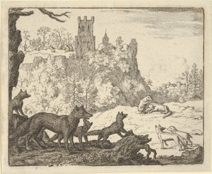 Renard part avec le blaireau, 1650-75