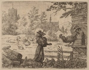 Renart déguisé en moine - Allart van Everdingen