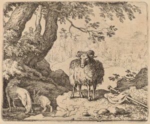 Renard Rentre Chez Lui, Accompagné par le Bélier et le Lapin, probablement vers 1645-1656