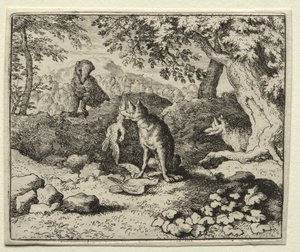 Renart le goupil : Le blaireau vient avertir Renart - Allart van Everdingen