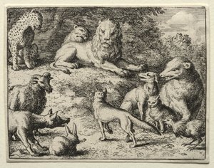 Renard le Goupil : Renard apparaît à la cour - Allart van Everdingen