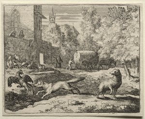 Renart le goupil : Renart chasse les poules - Allart van Everdingen