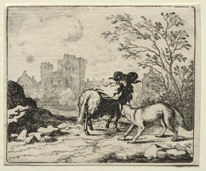 Renart le goupil : Renart envoie un paquet au lion - Allart van Everdingen