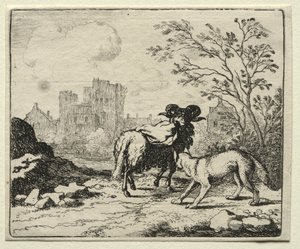 Renard le Renard : Renard envoie un paquet au Lion - Allart van Everdingen