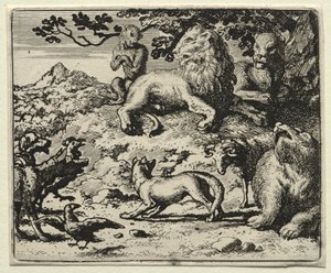 Renart le goupil : Les animaux se plaignent du pardon de Renart - Allart van Everdingen