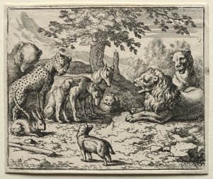 Reynard le Renard : Le Conseil des Lions - Allart van Everdingen