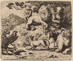 Les ennemis de Renard sont consternés, probablement vers 1645-1656 - Allart van Everdingen