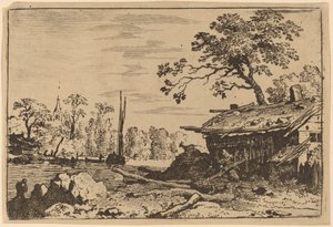 Cabane en ruine, probablement vers 1645-1656 - Allart van Everdingen