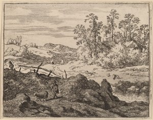 Berger avec agneau, probablement vers 1645-1656 - Allart van Everdingen