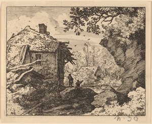 Cabane en paille vue de derrière, probablement vers 1645-1656 - Allart van Everdingen