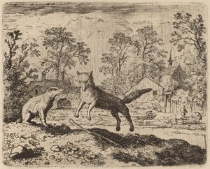 Le blaireau impose une pénitence à Reynard - Allart van Everdingen