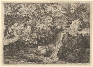 La cascade près du moulin à eau, 17ème siècle - Allart van Everdingen