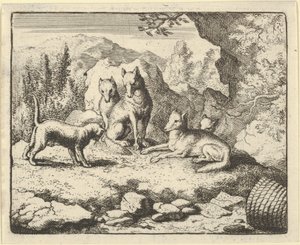 Le chat appelle Renard à comparaître devant le tribunal, 1650-75 - Allart van Everdingen