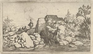 Le Cavalier sur le pont de pierre - Allart van Everdingen