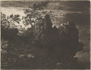 Le grand rocher à la rivière - Allart van Everdingen