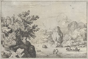 Le rocher au milieu de la rivière, XVIIe siècle - Allart van Everdingen