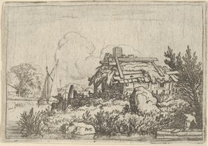 Le Cottage en ruine, entouré d