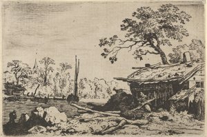 La cabane en ruine, 17ème siècle - Allart van Everdingen