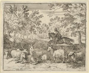 Le berger à cheval chasse le cerf, 1650-75 - Allart van Everdingen