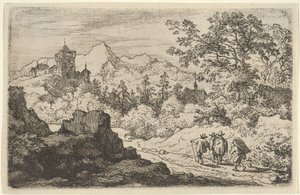 Les Trois Hommes et le Portier, 17ème siècle - Allart van Everdingen