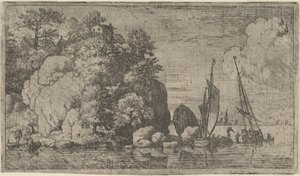 Les deux bateaux sur la rivière, 17ème siècle - Allart van Everdingen