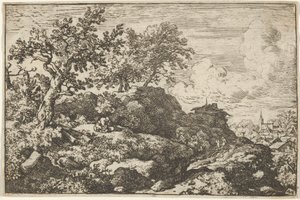 Les deux paysans assis sur la colline - Allart van Everdingen