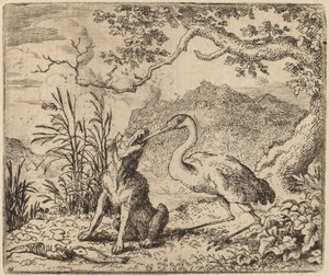 Le Loup et la Grue, probablement vers 1645-1656 - Allart van Everdingen